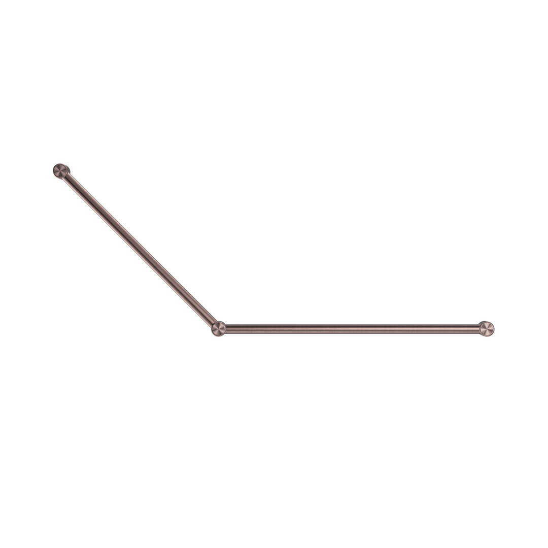 Nero Mecca Care 32Mm Dda Grab Rail Set 45 Degree 750X900Mm Brushed Bronze