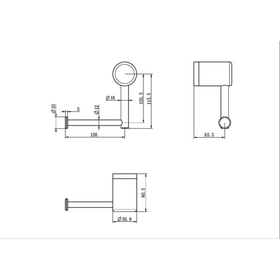 Nero Mecca Care Heavy Duty Toilet Roll Holder - Matt Black