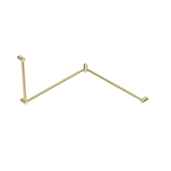 Nero Mecca Care 32Mm Dda Toilet Grab Rail Set 90 Degree 600X1065X1025Mm Brushed Gold