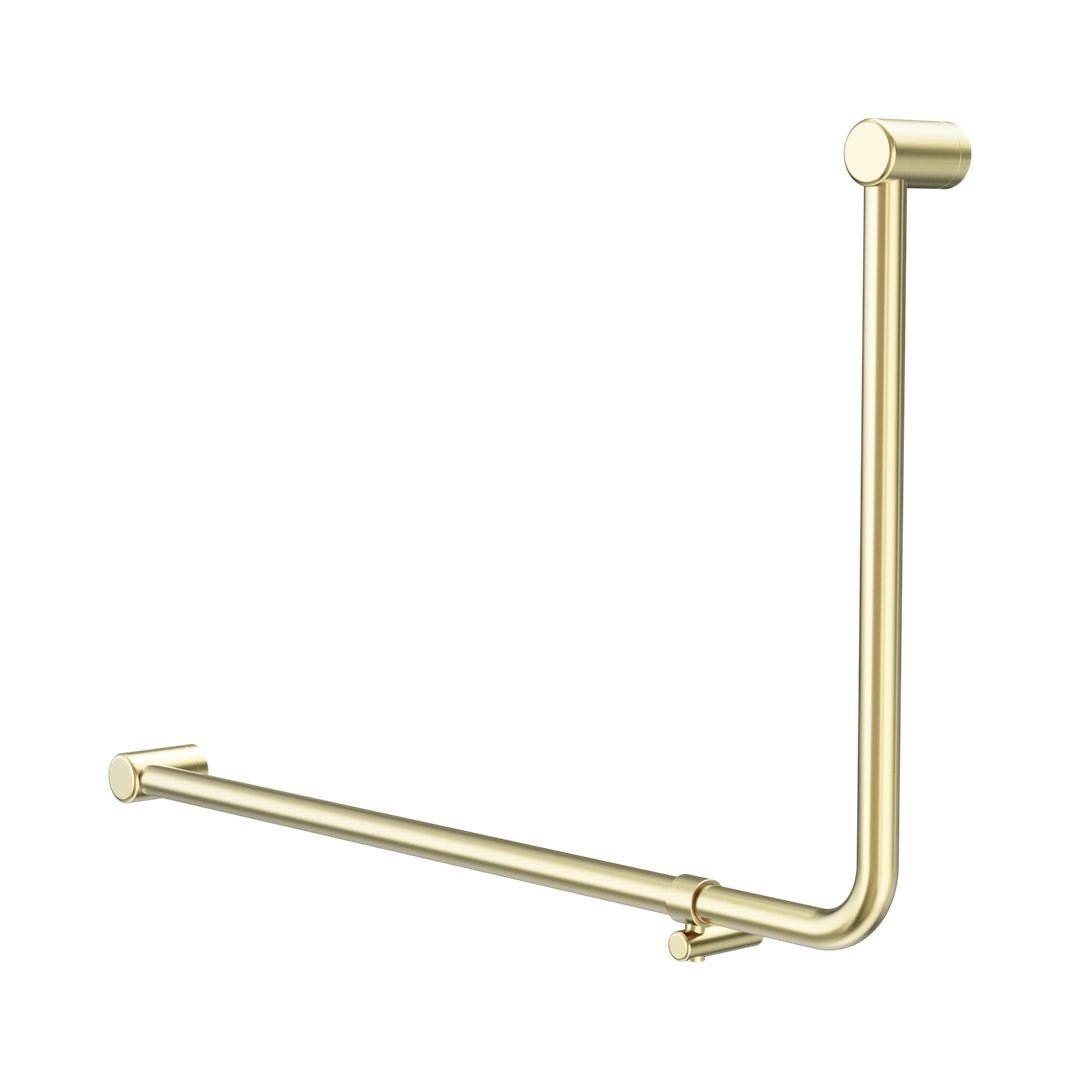 Nero Mecca Care 32Mm Dda Toilet 90 Deg. Tube Grab Rail 600X1000Mm Brushed Gold