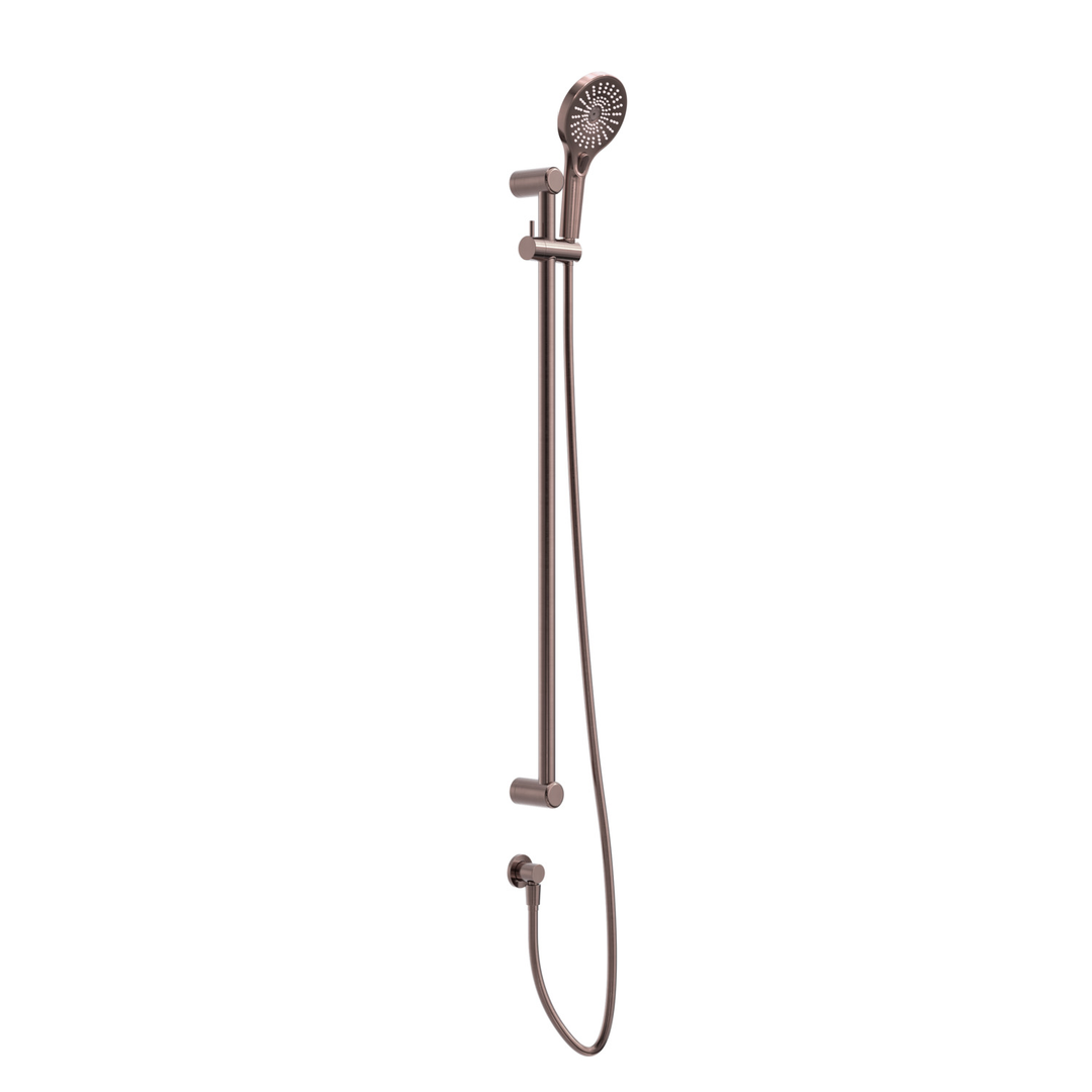 Nero Mecca Care 25Mm Grab Rail And Adjustable Shower Rail Set 900Mm Brushed Bronze
