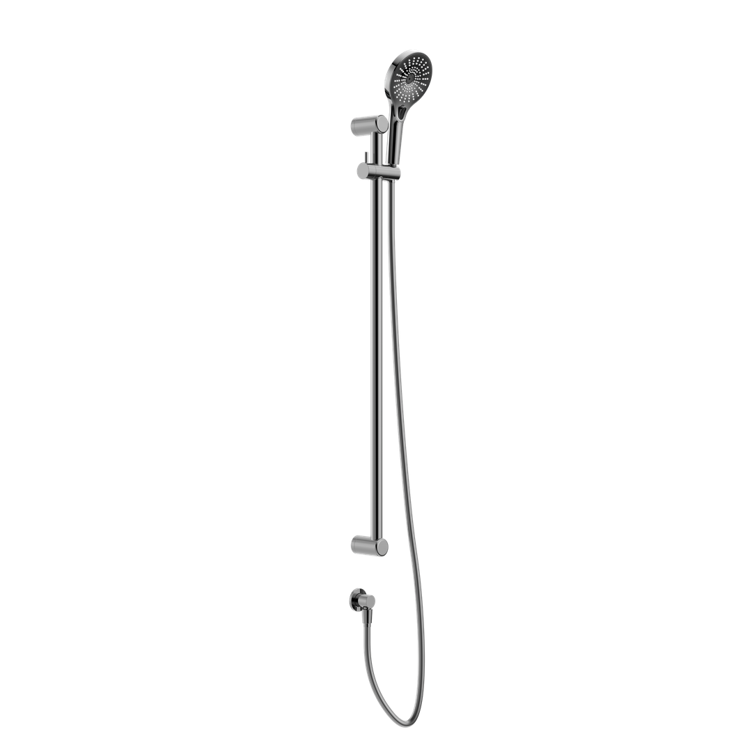 NERO MECCA CARE 25MM GRAB RAIL AND ADJUSTABLE SHOWER RAIL SET 900MM CHROME