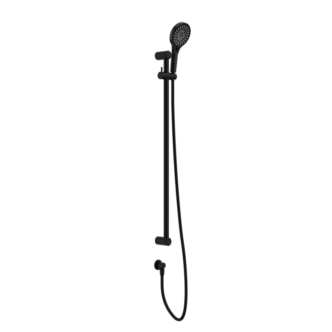 Nero Mecca Care 25Mm Grab Rail And Adjustable Shower Rail Set 900Mm Matte Black