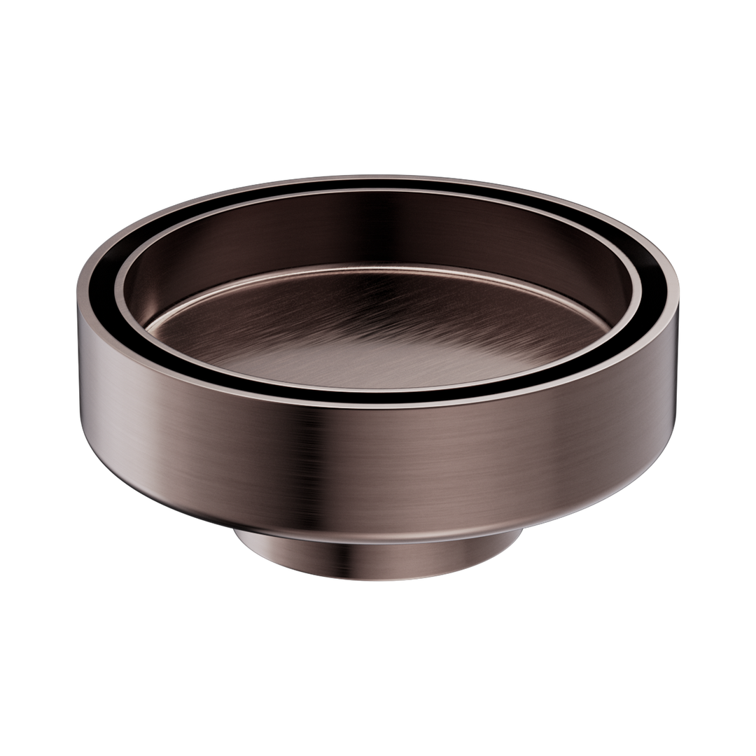 Nero 100Mm Round Tile Insert Floor Waste 50Mm Outlet Brushed Bronze