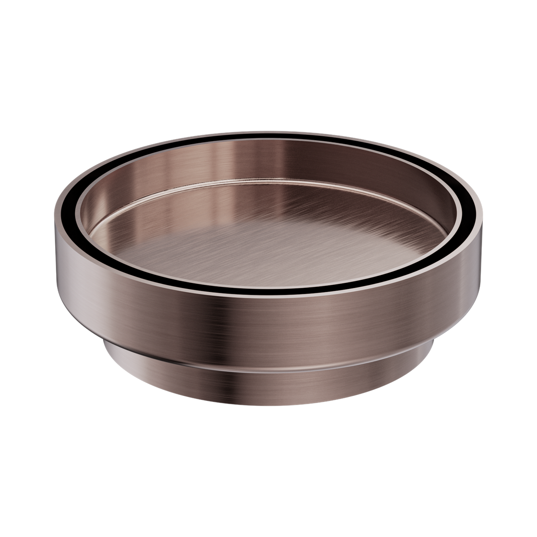 Nero 130Mm Round Tile Insert Floor Waste 100Mm Outlet Brushed Bronze