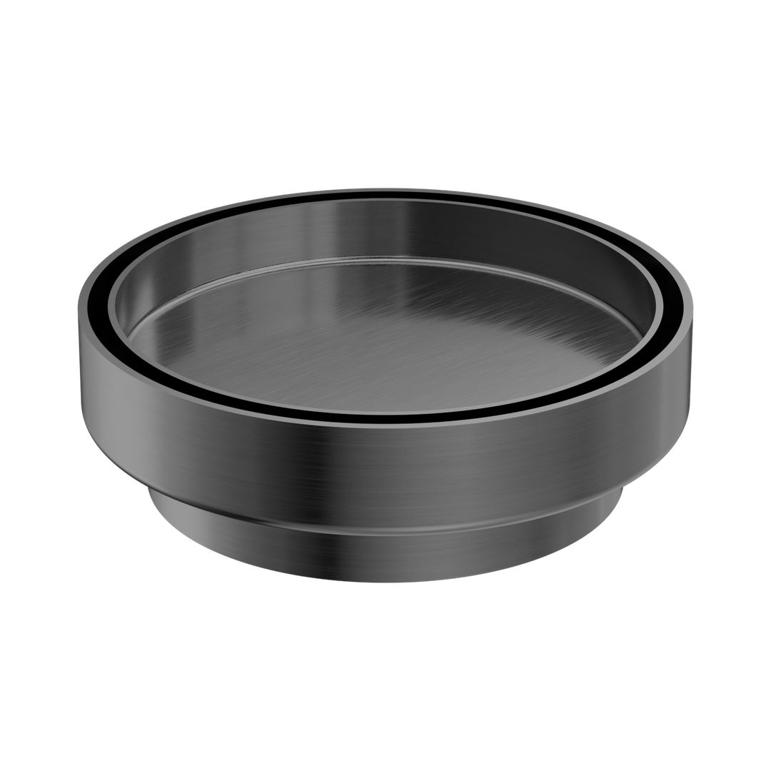 Nero 130Mm Round Tile Insert Floor Waste 100Mm Outlet Gun Metal