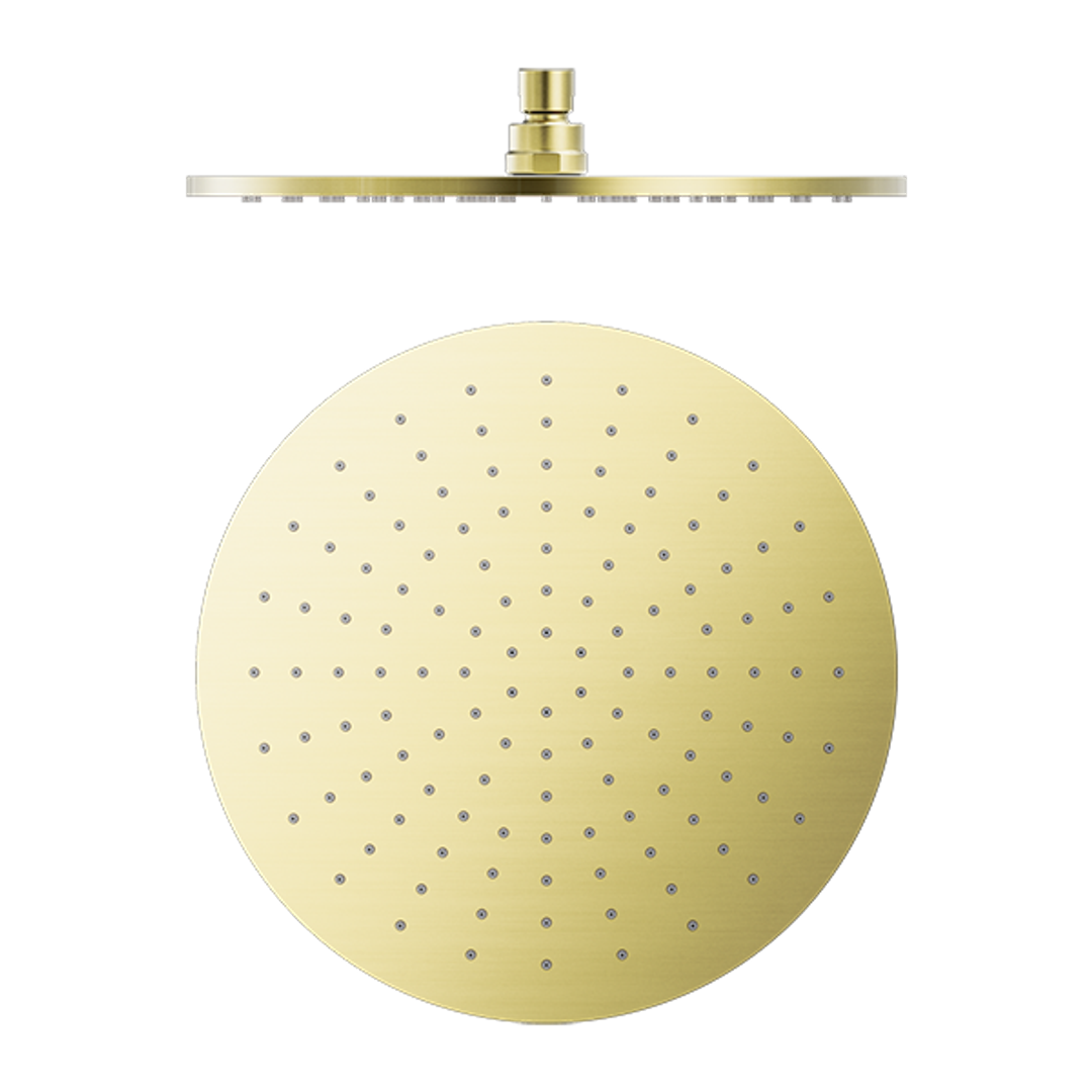Nero 300mm Round Shower Head Brushed Gold