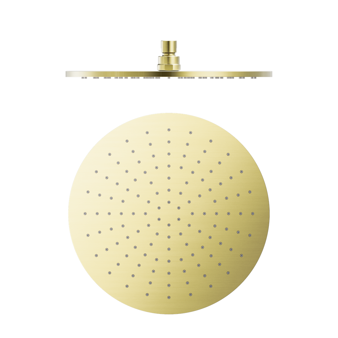 Nero 300Mm Round Shower Head Brushed Gold
