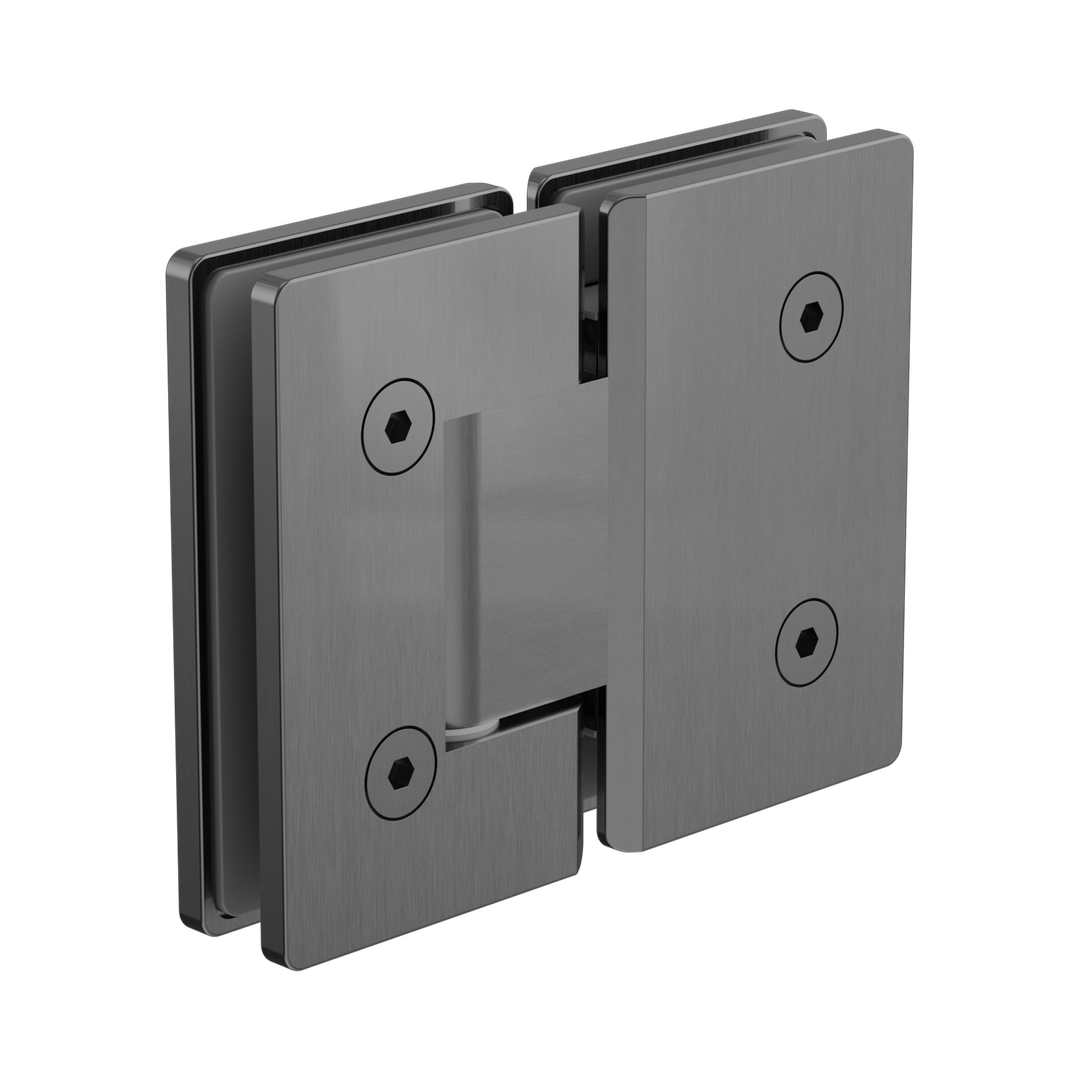 Nero 180 Degree Glass To Glass Shower Hinge 10Mm Glass Gun Metal