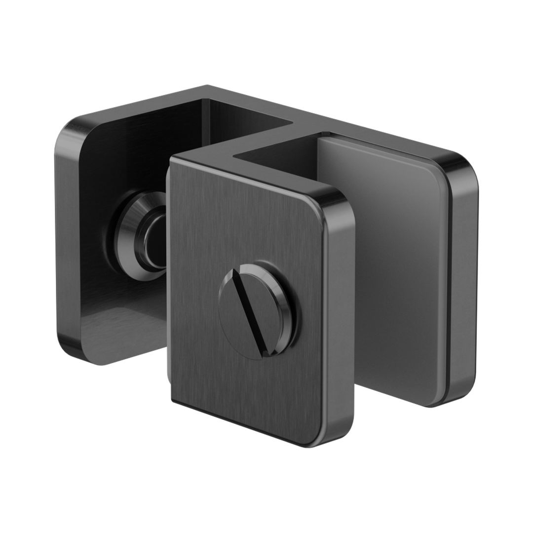 Nero Over-Panel Glass To Glass Fitting 10Mm Glass Gun Metal