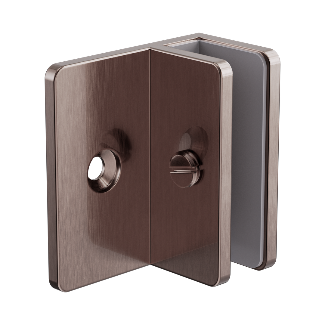 Nero Shower F Bracket 10Mm Glass Brushed Bronze
