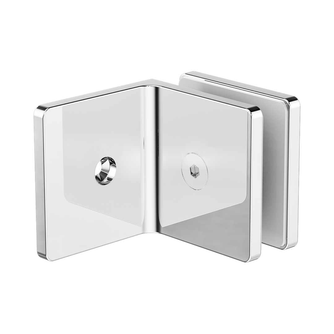 Nero 90 Degree Glass To Wall Bracket 10Mm Glass Chrome