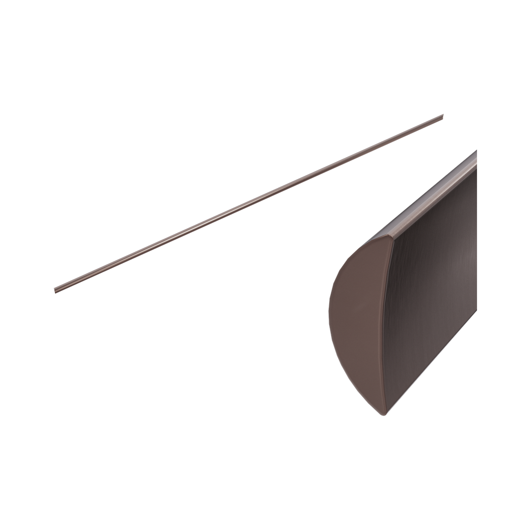 Nero Half Round Water Seal Rail 750Mm Brushed Bronze