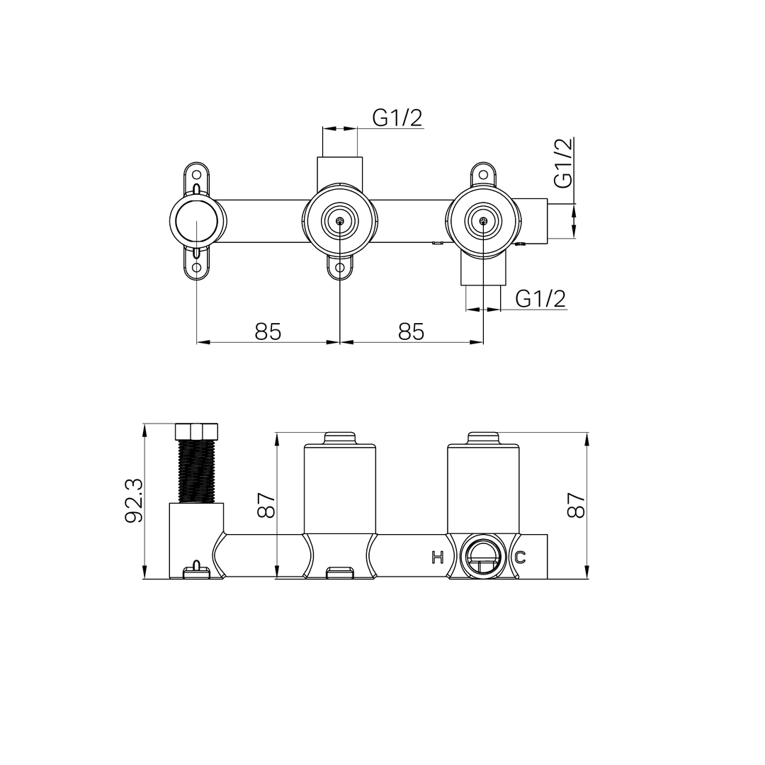 Nero Premium Universal Progressive Shower System Body Only
