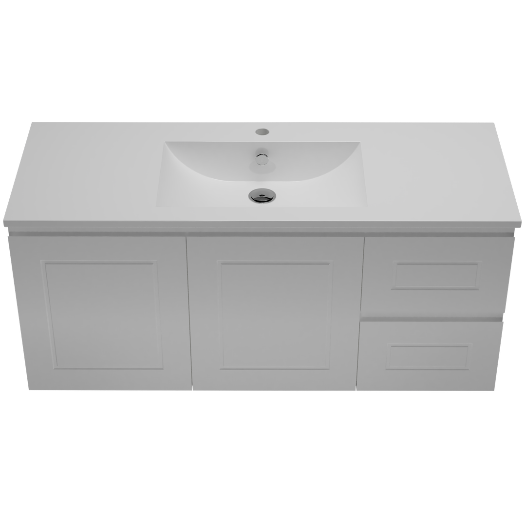 Timberline Nevada Classic Vanity 1200mm Alpha Ceramic Top Wall Hung