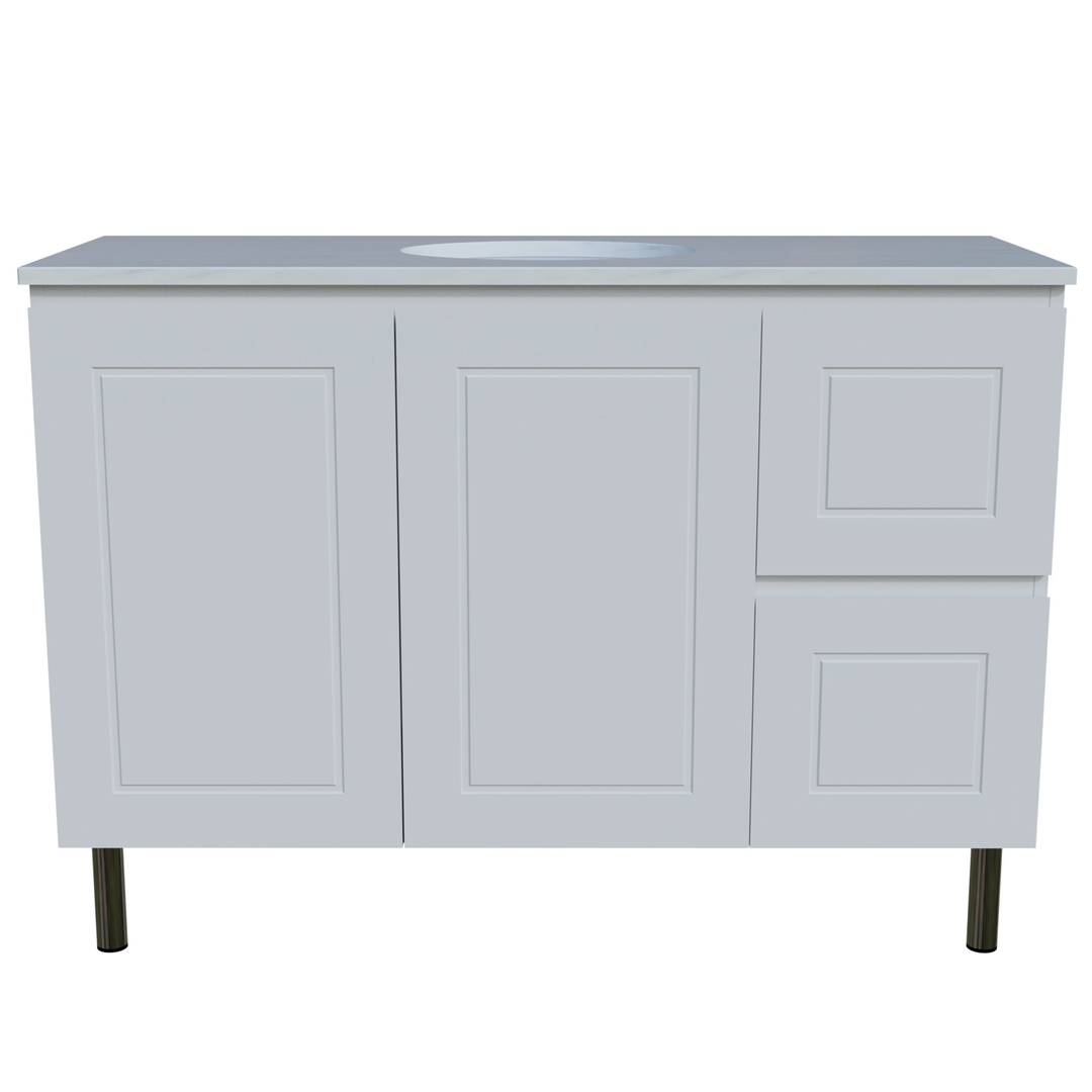 Timberline Nevada Classic Vanity 1200mm Left Wg Basin Silksurface Uc Top On