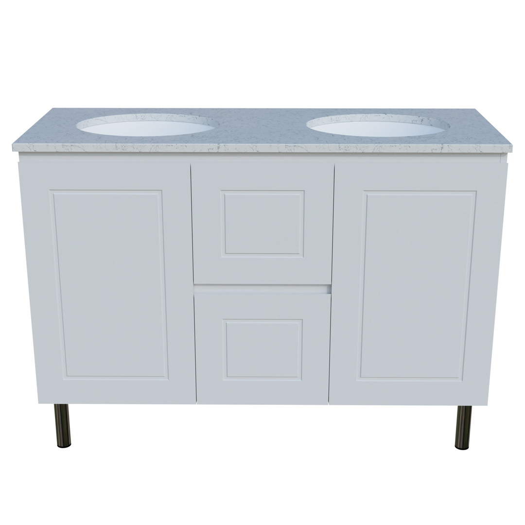 Timberline Nevada Classic 1200 Silksurface Dbl White Gloss U/C Basin On Legs