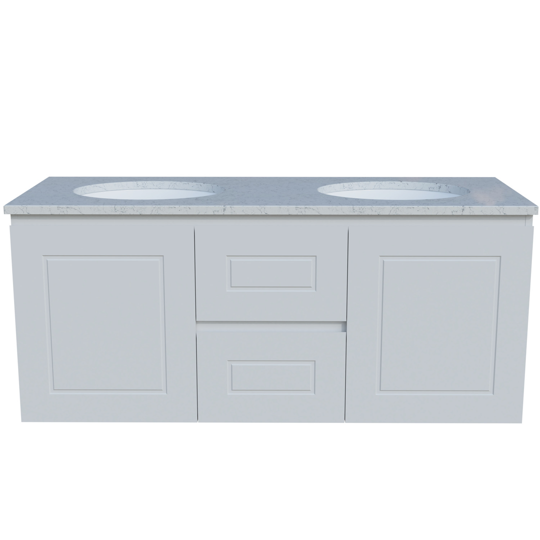 Timberline Nevada Classic 1200 Silksurface Top White Gloss U/C Basin Wall Hung