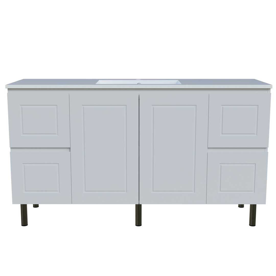 Timberline Nevada Classic Vanity 1500 Single Bowl Alpha Ceramic Top On Legs