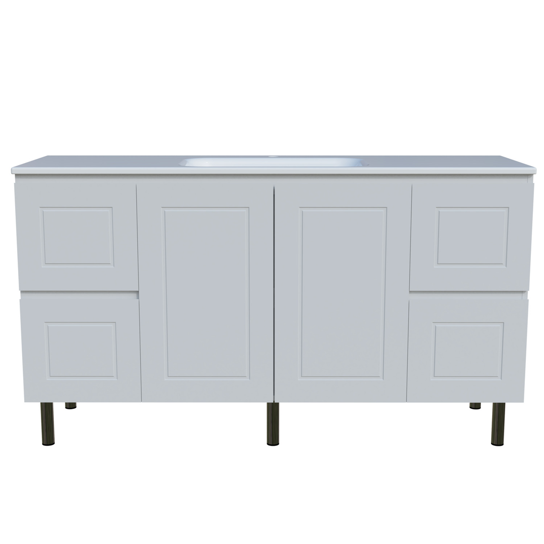 Timberline Nevada Classic Vanity 1500mm Centre Bowl Stadium Top On Legs