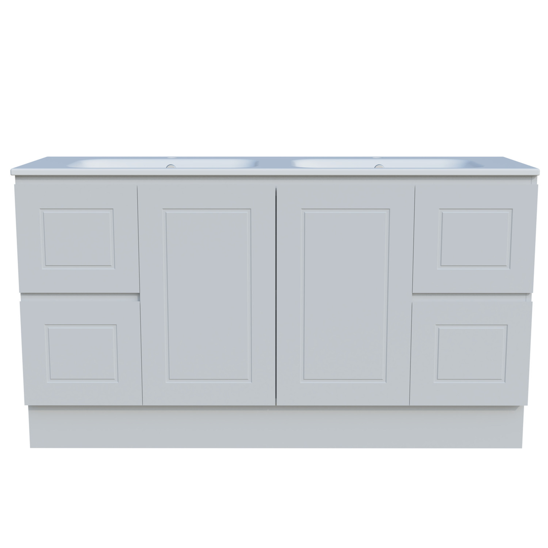 Timberline Nevada Classic Vanity 1500mm Double Bowl Haven Top Floor Standing