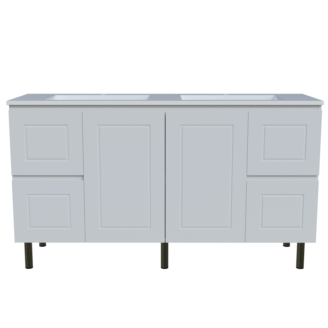 Timberline Nevada Classic Vanity 1500 Dbl Bowl Regal Acrylic Top On Legs