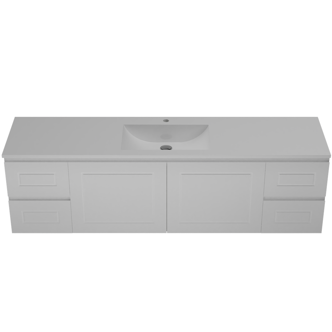 Timberline Nevada Classic Vanity 1800mm Single Bowl Regal Acrylic Top Wall Hung