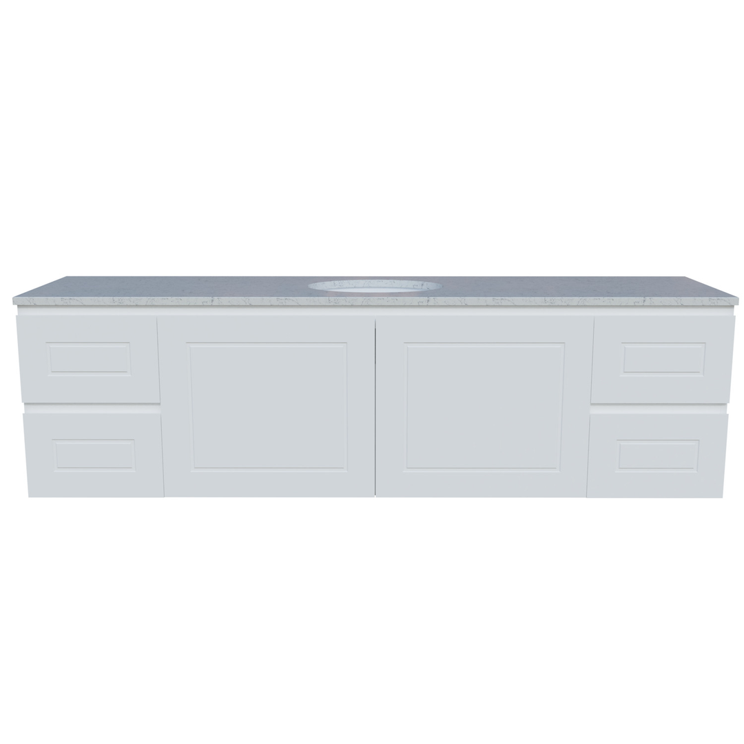 Timberline Nevada Classic Vanity 1800mm Left Wg Basin Silksurface Uc Top Wall