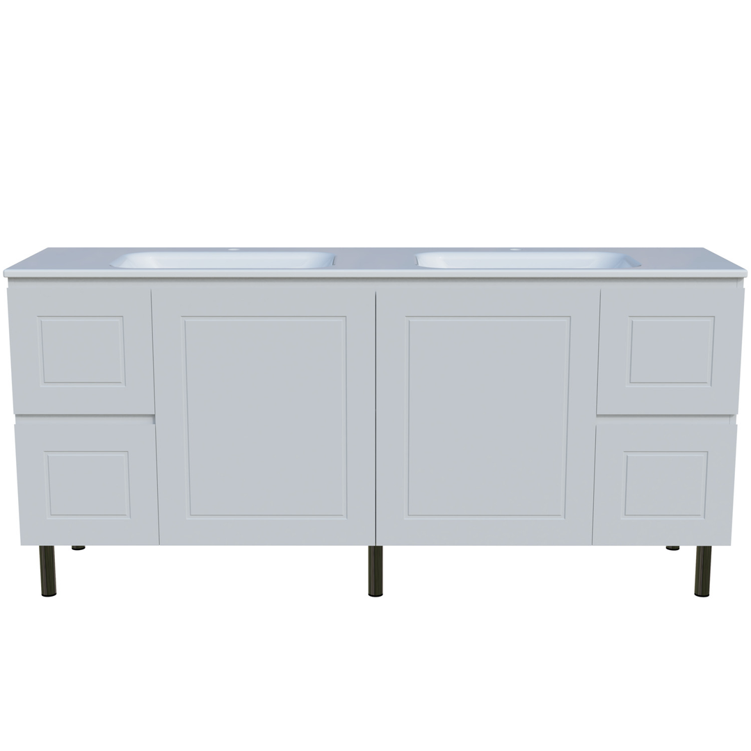 Timberline Nevada Classic Vanity 1800mm Double Bowl Stadium Top On Legs