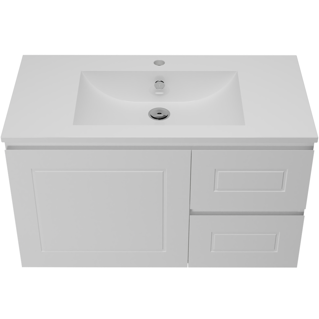 Timberline Nevada Classic Vanity 900mm Alpha Ceramic Top Wall Hung