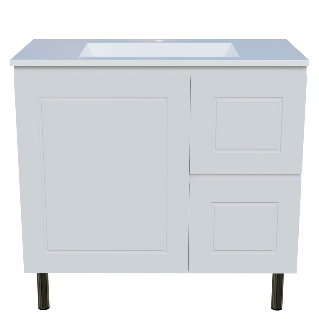 Timberline Nevada Classic Vanity 900mm Left Bowl Regal Top On Legs