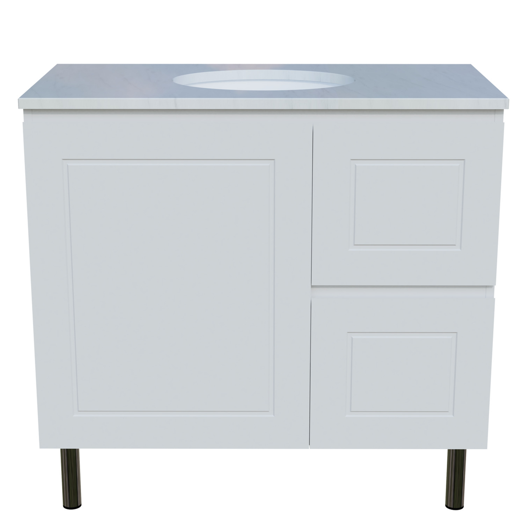 Timberline Nevada Classic Vanity 900mm Right Wg Basin Silksurface Uc Top On