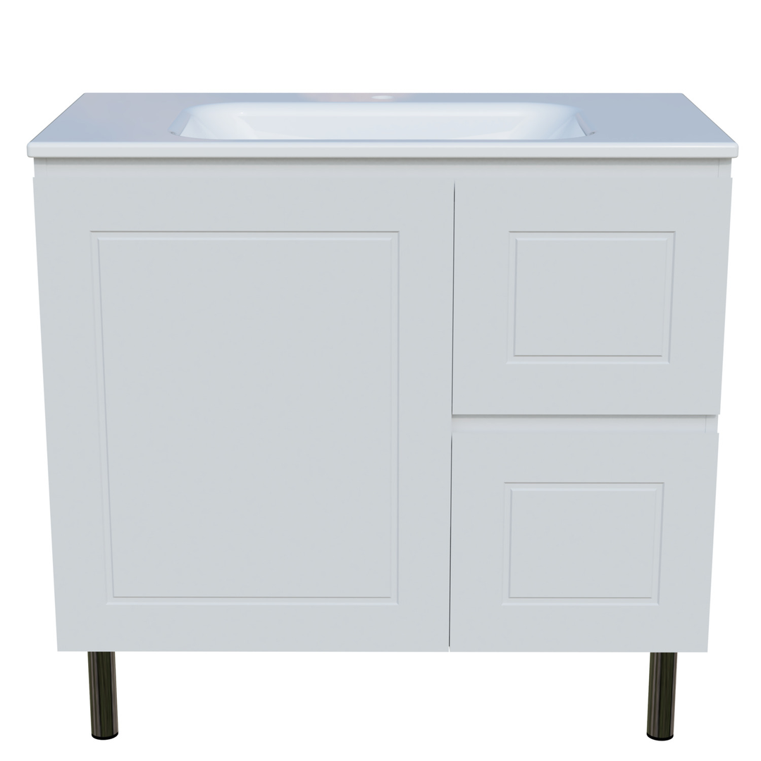 Timberline Nevada Classic Vanity 900mm Left Wg Basin Silksurface Uc Top On