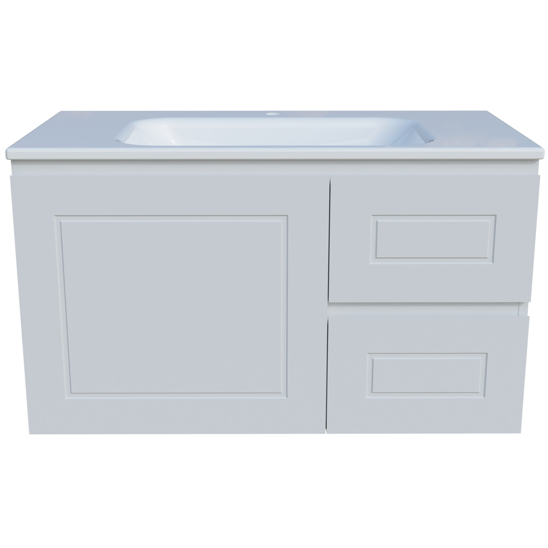 Timberline Nevada Classic Vanity 900mm Centre Bowl Stadium Top Wall Hung