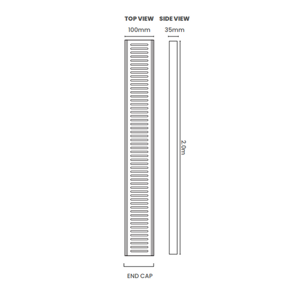 Lauxes Grates Next Generation 35 Brushed Nickel 2M