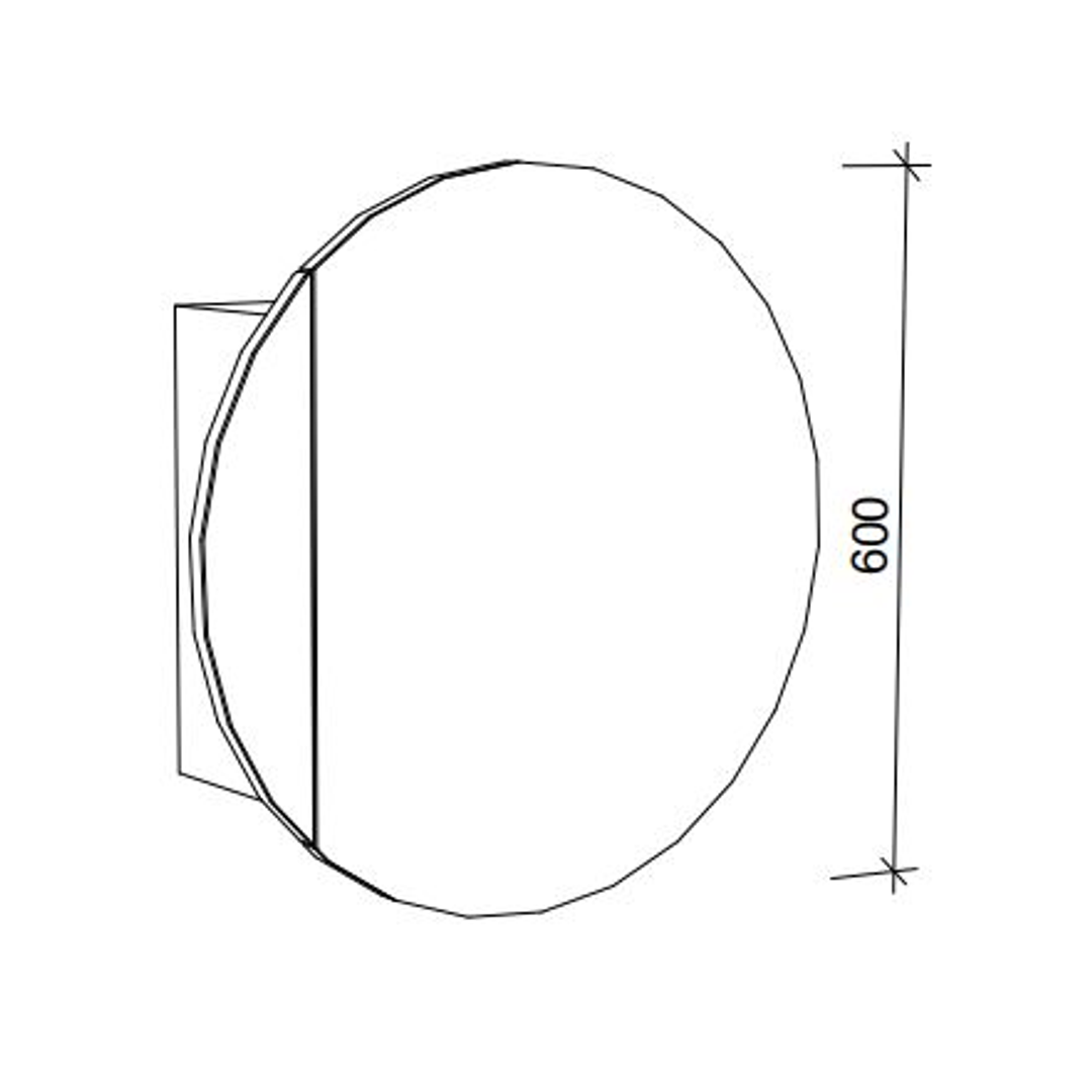 Timberline Havana Shaving Cabinet 600mm