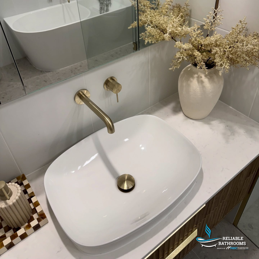 Nero Mecca Wall Basin Mixer Sep Bp 160mm Spout Brushed Gold