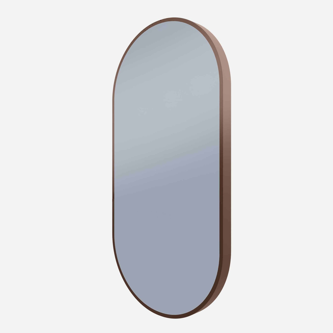 Remer O-Series Oblong Backlit Led Mirror Cuban Bronze Frame