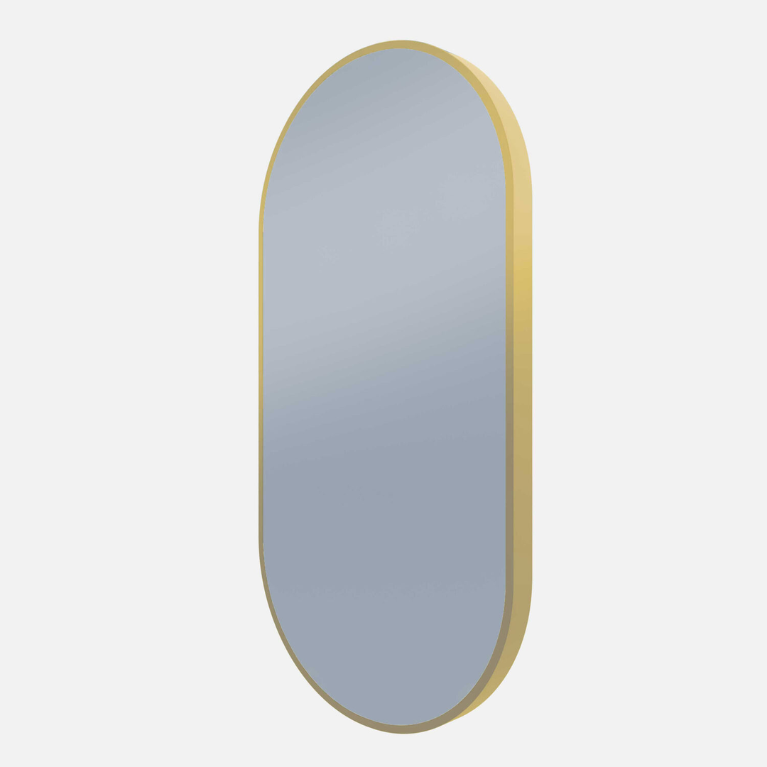 Remer O-Series Oblong Backlit Led Mirror Nordic Gold Frame