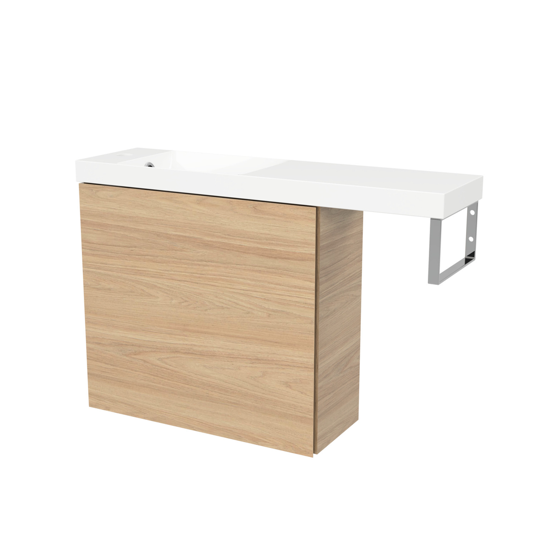 Timberline Oscar Wall Hung Vanity 800mm Offset Left Bowl