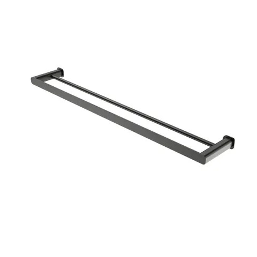 Otti Oskar 750Mm Gun Metal Double Towel Rail