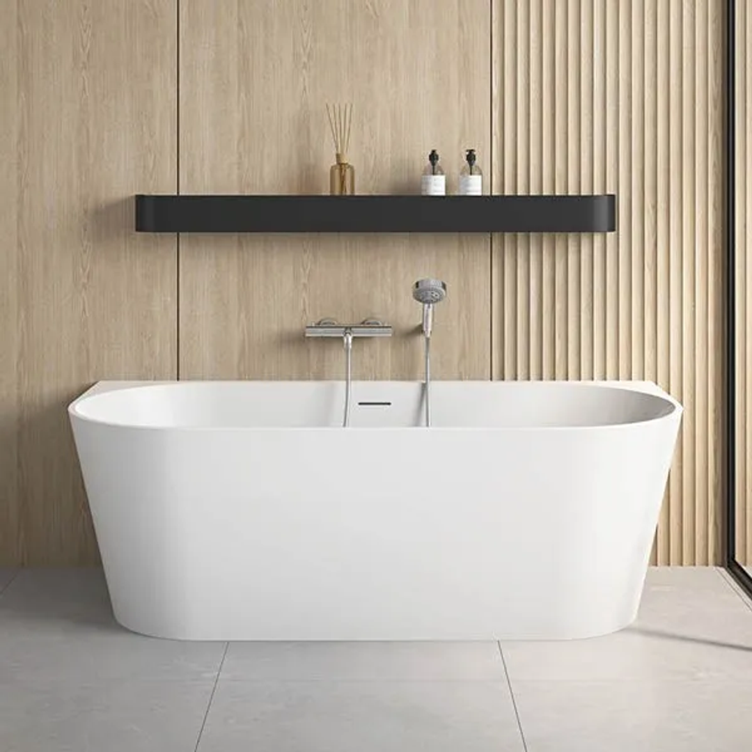 Oceano Eco 1400 Back-to-Wall Bath White 1400mm X 700mm