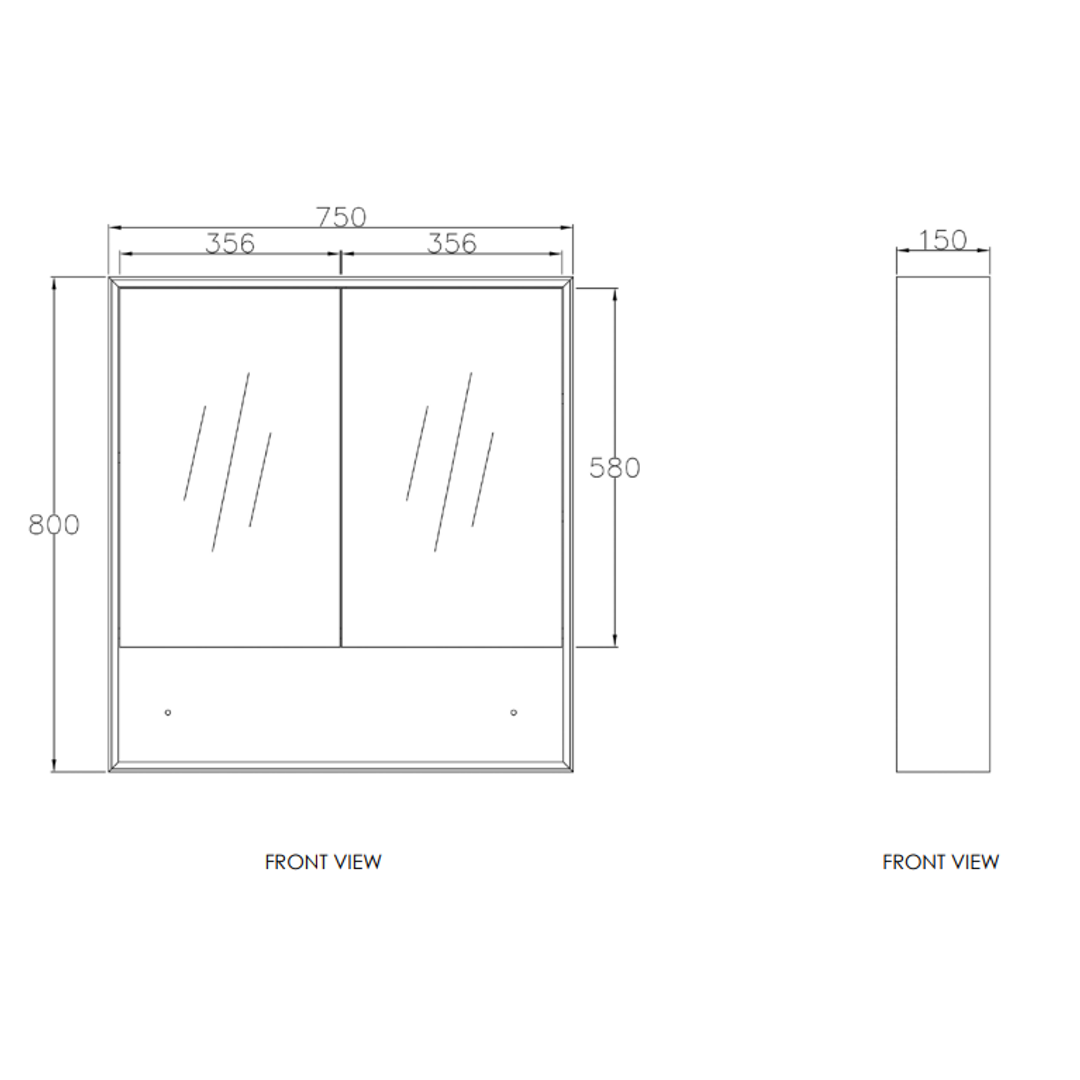 Otti Byron Natural Oak Plywood Shaving Cabinet 600X800X150 With Copper Free Mirrror