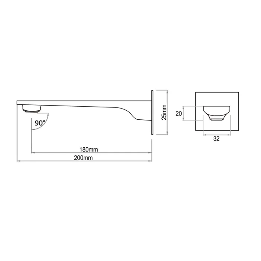 Otti Zevio Bath Spout Brush Nikel