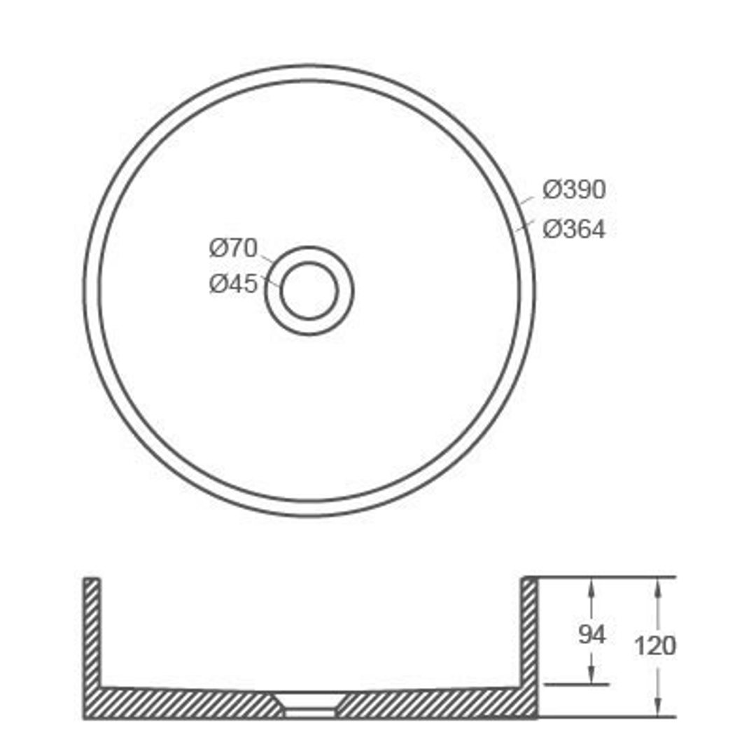 BNK Perugia Concrete Basin 390 X 390 X 120mm - Barbie Pink