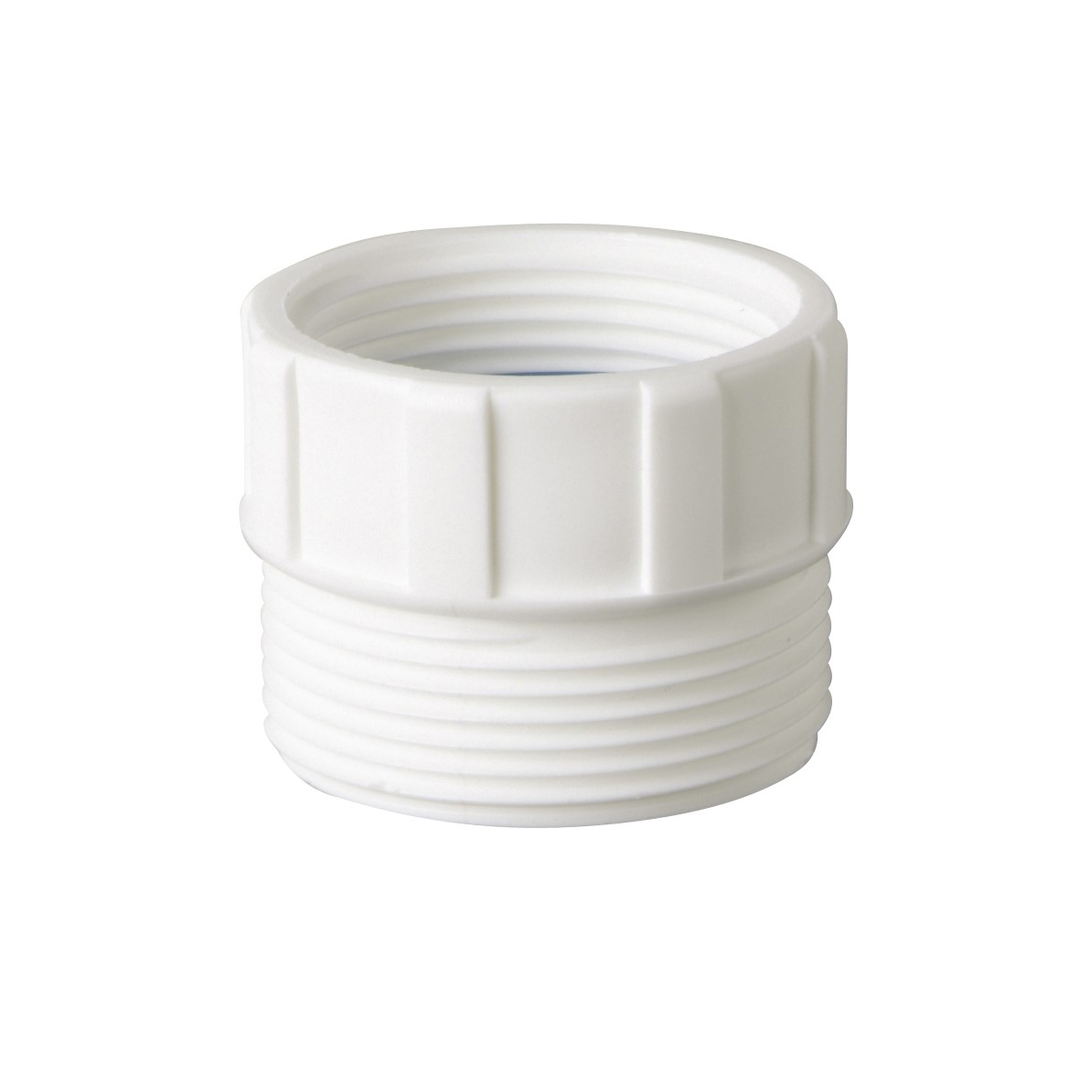 PLASTIC 40 X 32 THREADED WASTE TRAP ADAPTER WHITE