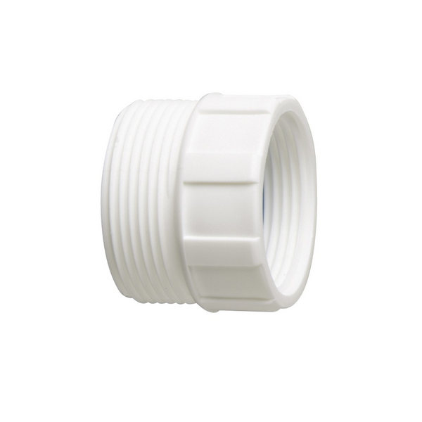 PLASTIC 40 X 32 THREADED WASTE TRAP ADAPTER WHITE