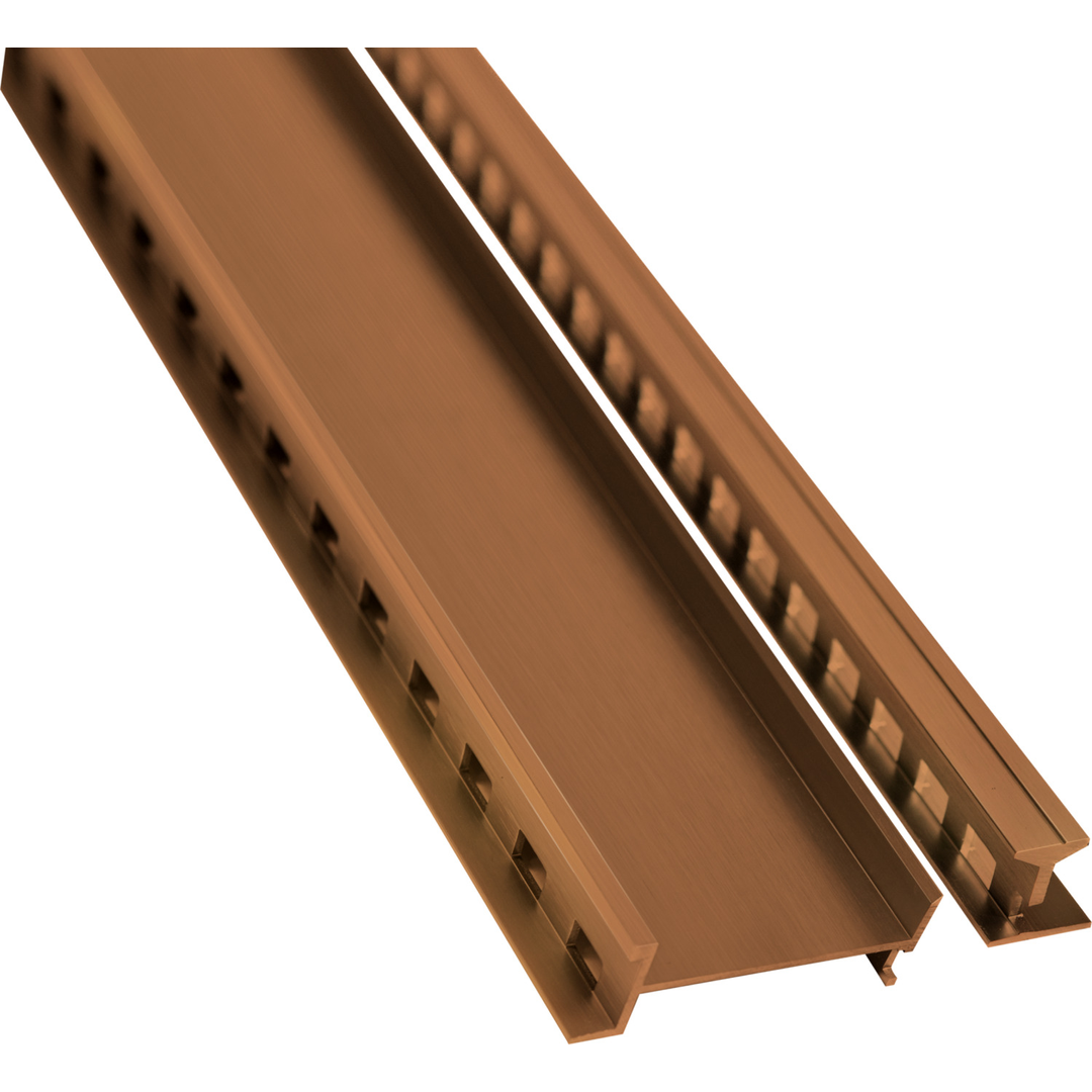 Lauxes Grates Slimline Tile Insert Shower Pack 26 Copper 2M
