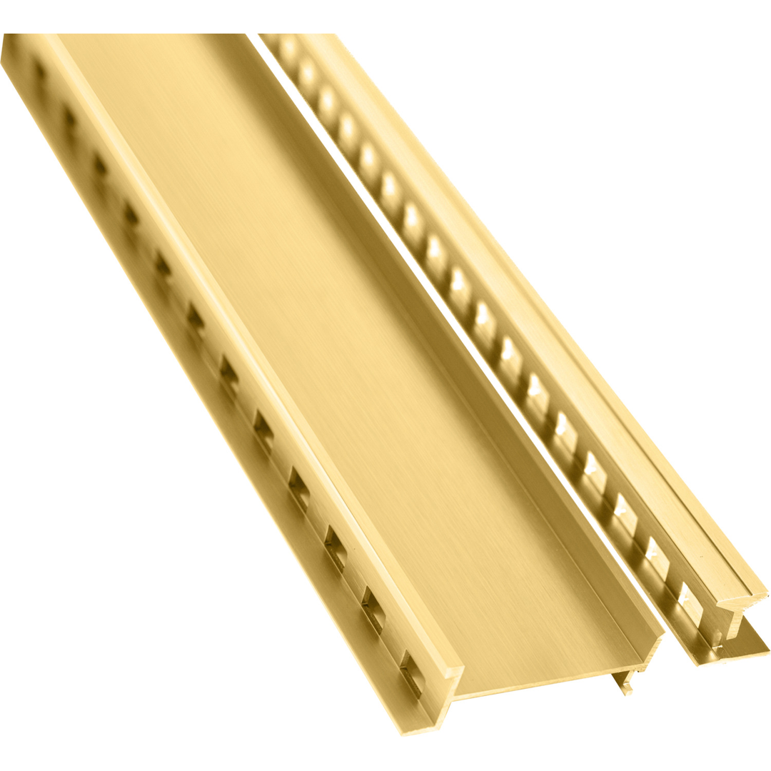 Lauxes Grates Slimline Tile Insert Shower Pack 26 Gold 2M