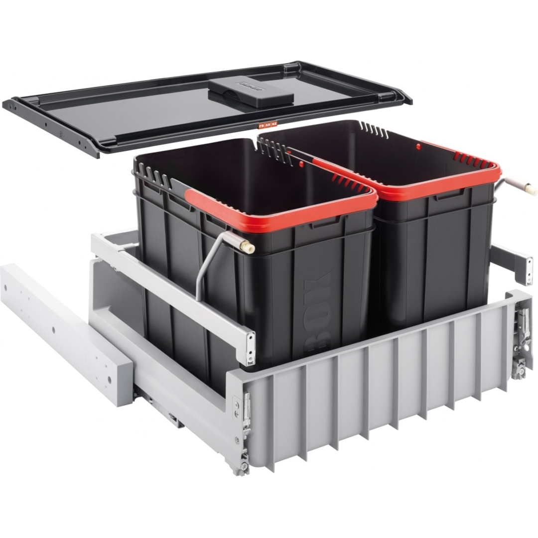 2 X 21L Bins W/ Cover - Suits 600mm Cabinet (Partno Sorter 300-60)(Franke P#:121.0150.143)